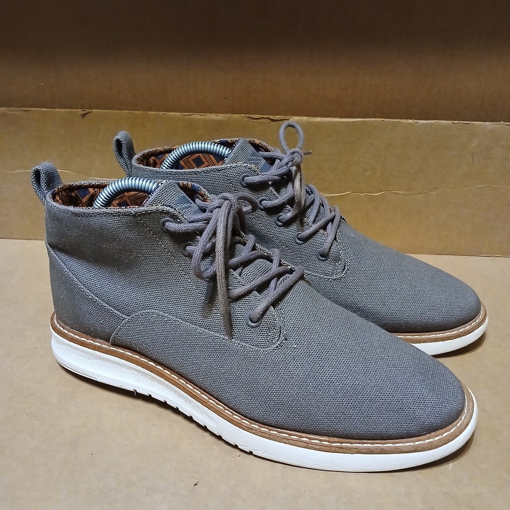 Men's 8 BEN SHERMAN Shoes Boots Gray Lace Up Work Business Casual